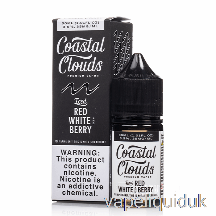 ICED Red White and Berry - Coastal Clouds Salt - 30mL 35mg Vape Liquid